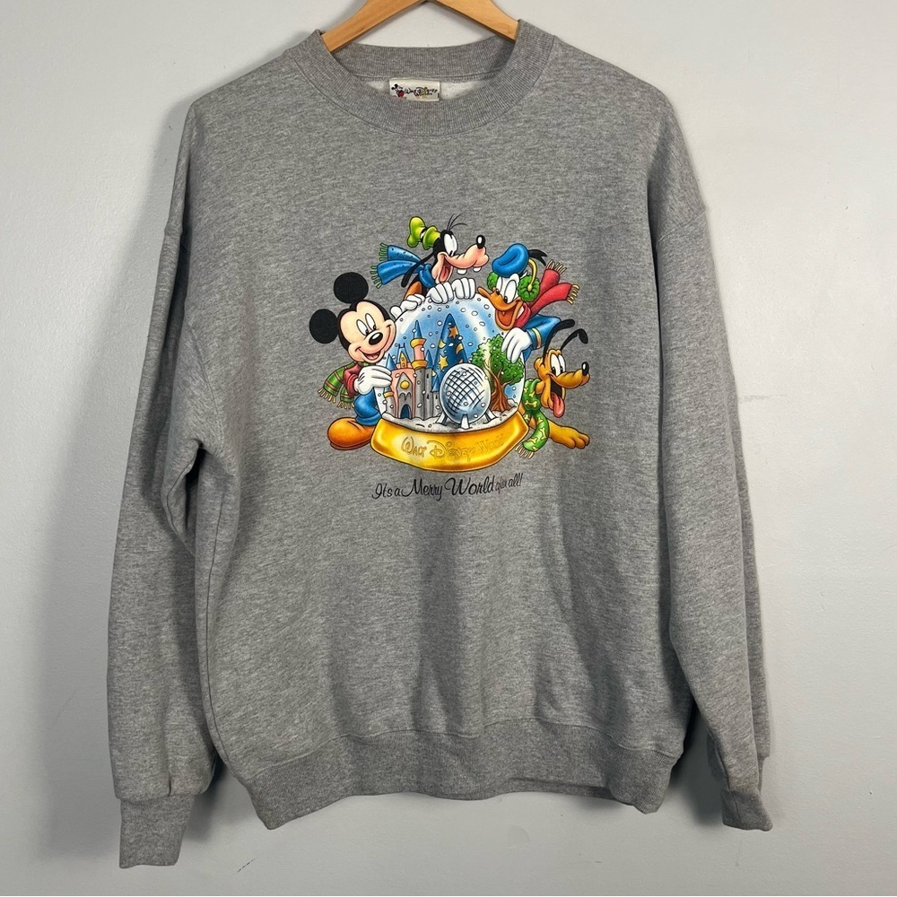Y2k Walt Disney It's a Merry World After All Disney unisex  Sweatshirt large
